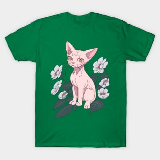 Floral Sphynx's Serenade T-Shirt